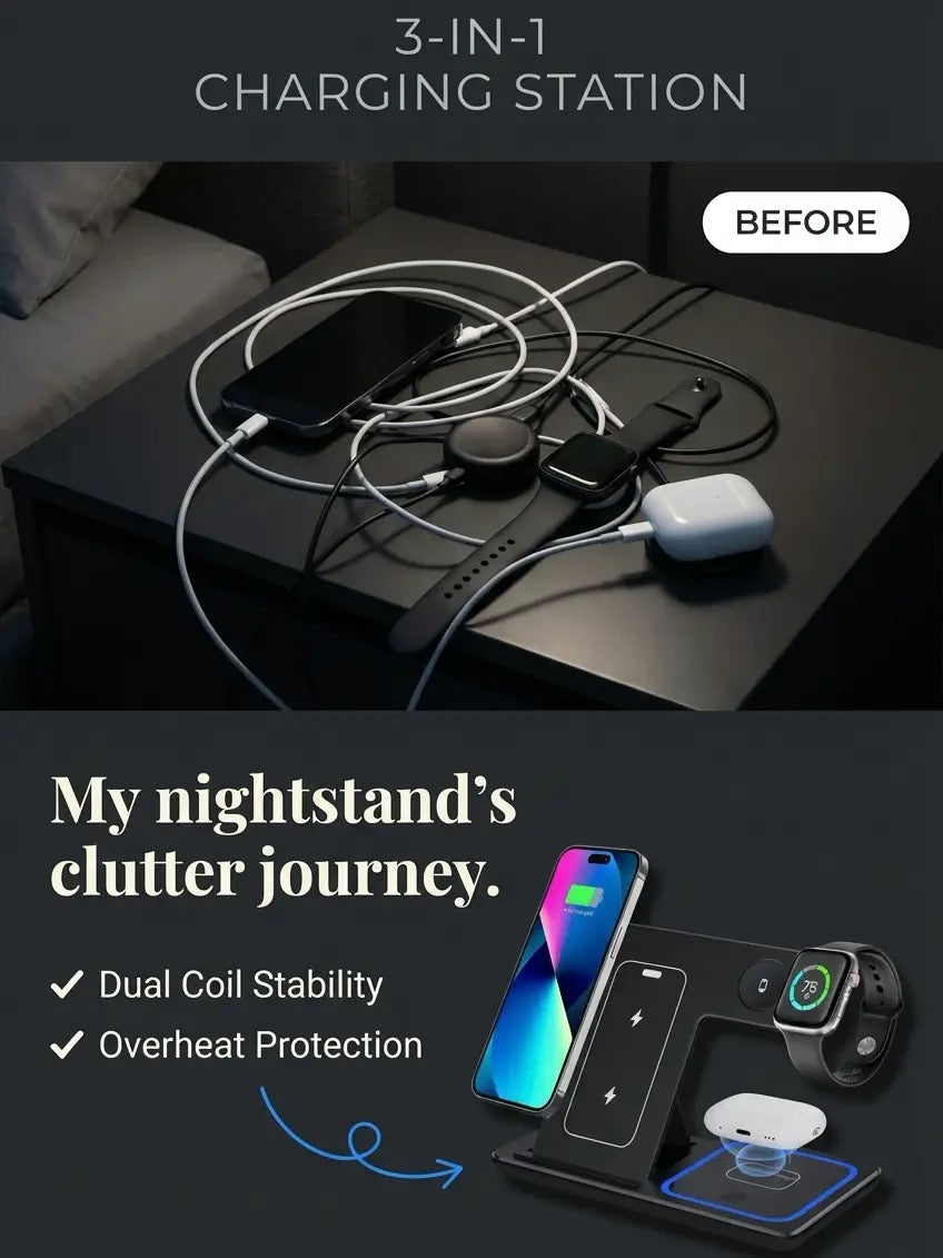 ⚡ 3-in-1 Charging Station 🔋