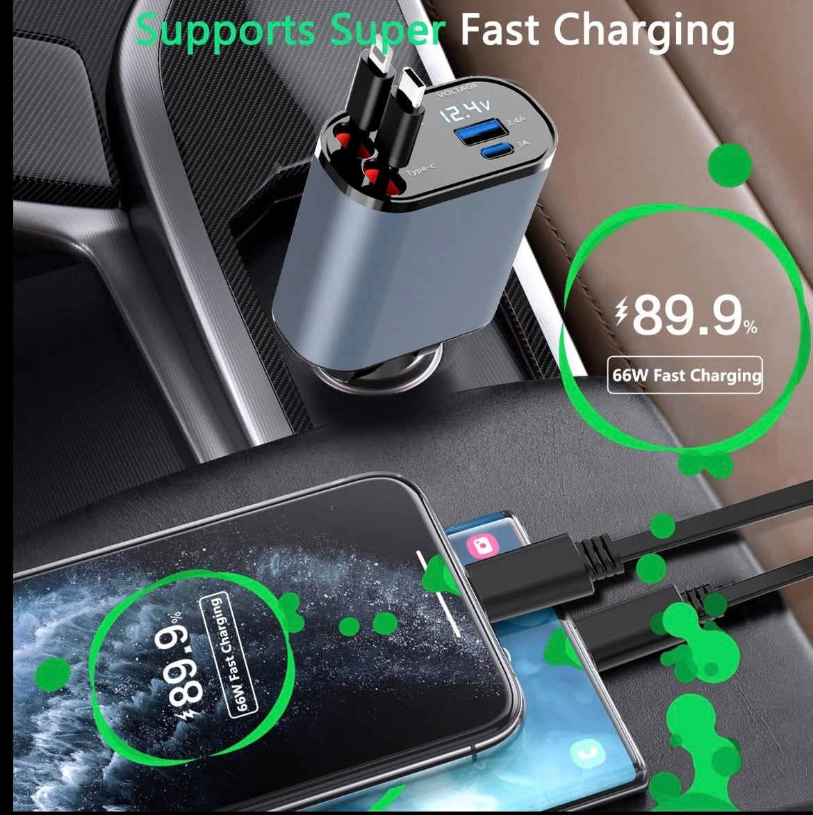 🚘 4-in-1 Car Charger 🔌