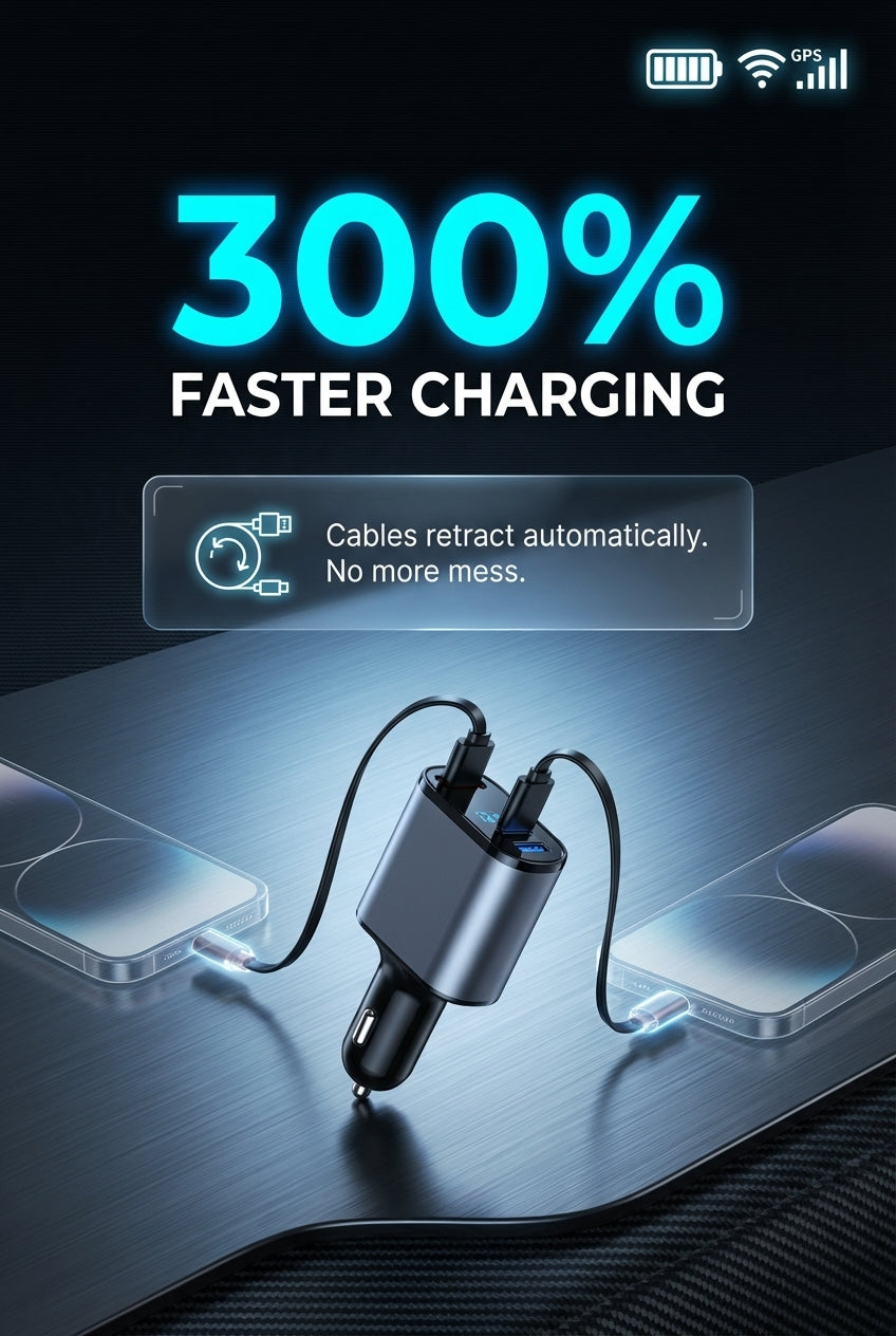 🚘 4-in-1 Car Charger 🔌